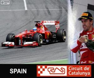 Puzzle Fernando Alonso γιορτάζει τη νίκη του στο Grand Prix της Ισπανίας 2013